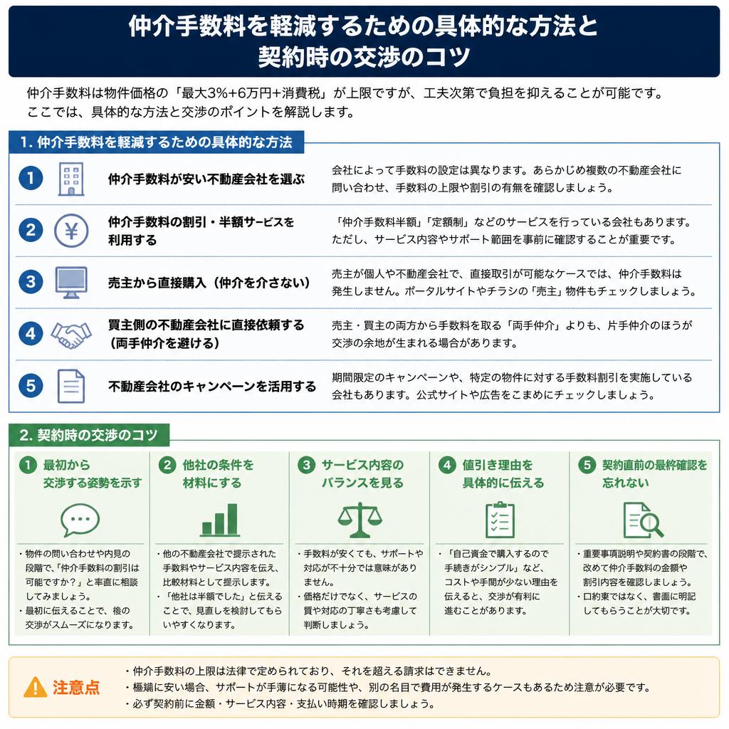 2. 仲介手数料を抑えるための戦略