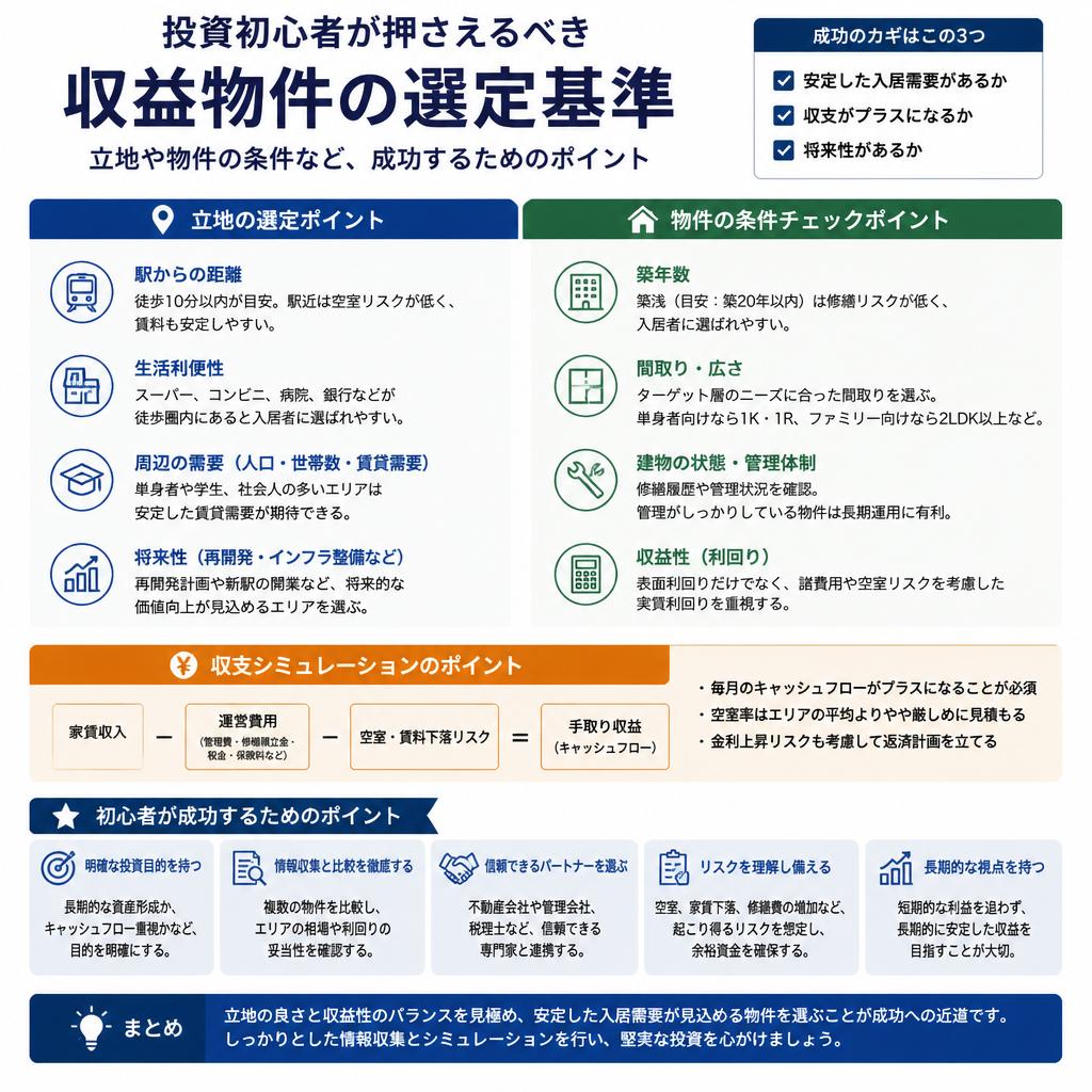 2. 初めての収益物件の選び方