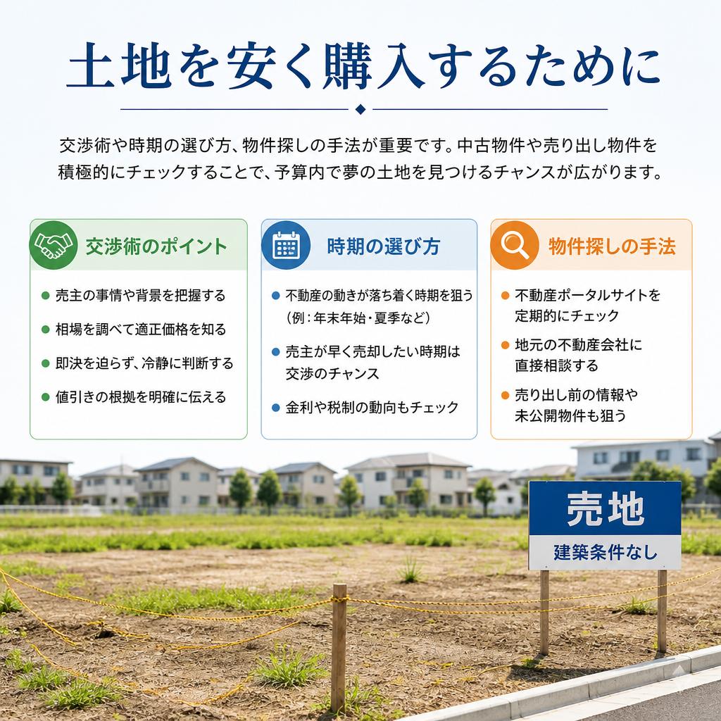 費用を抑えるための土地購入戦略